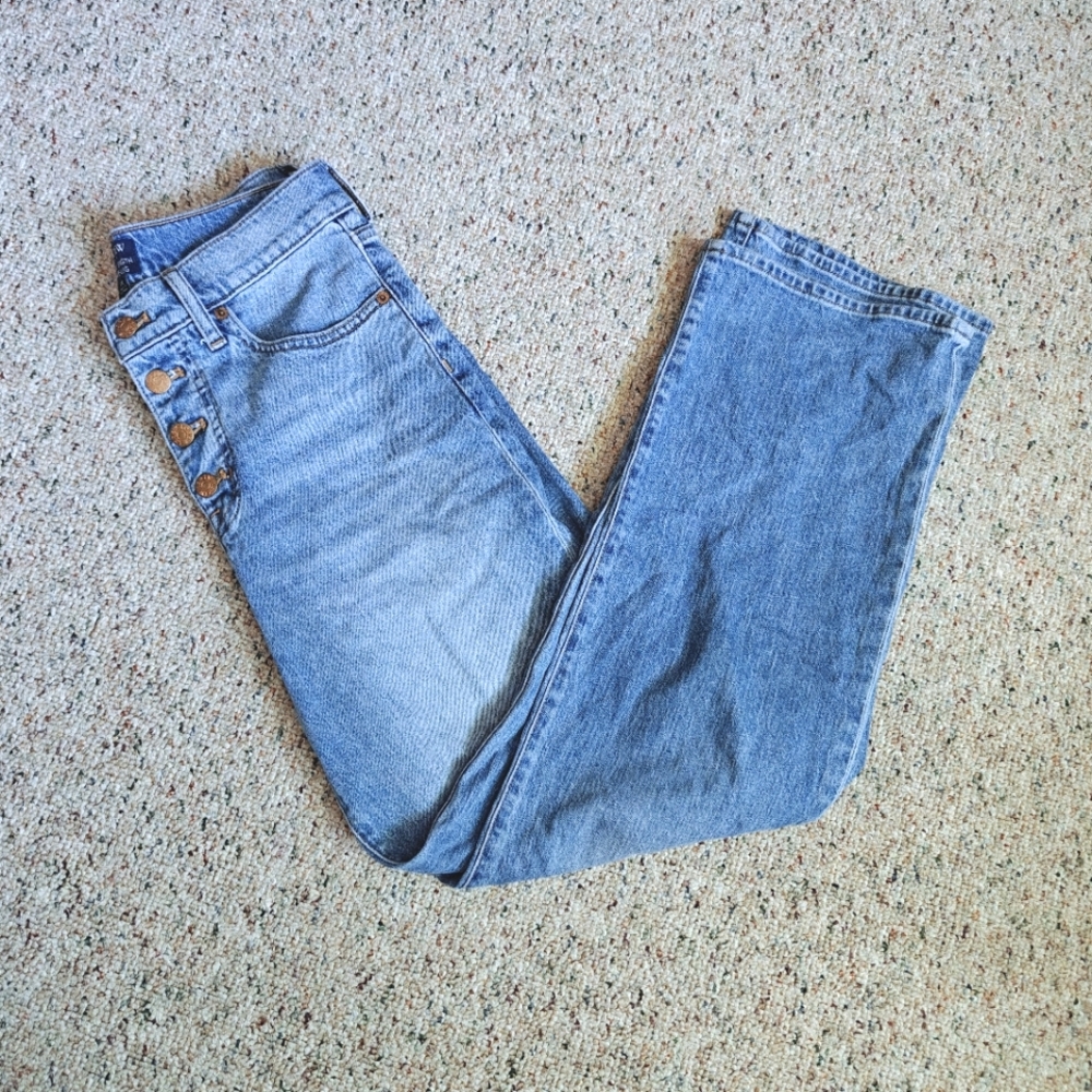 J. Crew Wide Leg High Rise Women's Light Blue Jeans size 26